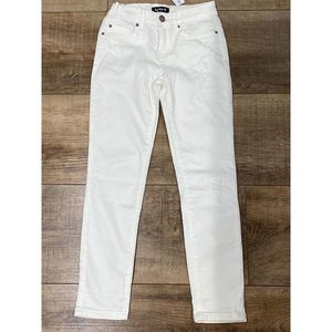 Kid pick girl’s White Skinny Jeans Size 8 Casual 5-Pocket Design